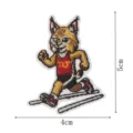 Cute competitive sports animal embroidery patch, apparel and hat iron-on badge accessory. - Cat Sports