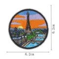 Embroidered Eiffel Tower patch Paris city landmark iron on badge clothing appliques - DW9255-2