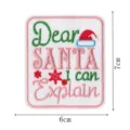 Christmas embroidery patch Santa Claus clothes hat badge DIY decorative accessories 6x7cm - DW9813-5