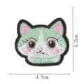 Joli patch brodé chat dessin animé thermocollant pour vêtements sac à dos chaussures accessoires - Écussons Brodés Chat Cartoon(DW9288-6)