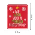 Christmas embroidered patch red festive holiday DIY clothing accessory iron-on badge decor - DW9813-6