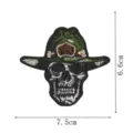 Patch brodé tête de mort motif militaire accessoire vêtement applique insigne 7.5x6.6cm - Style 6 (Colle Thermocollante)