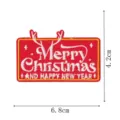 Christmas English embroidered patch holiday slogan iron-on badge for kids hoodie decor - DW9813-14