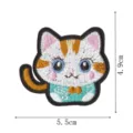 Joli patch brodé de chat de dessin animé thermocollant pour sac à dos chaussures vêtements. - Écussons Brodés Chat Cartoon(DW9288-9)