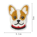Cute Corgi dog embroidery patch badge for backpack jeans repair and clothing decoration - Style 2 (DW9285-2)