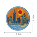 World travel attraction embroidered patch iron on badge for clothing jacket decoration. - Landmark Style (DW9256-8)