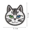 Cute cat embroidery patch iron on badge appliques DIY clothing repair accessory 5.1cm - Style 9