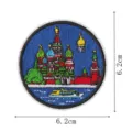 Moscow St. Basil's Cathedral embroidered patch, iron-on souvenir travel badge appliqué. - DW9255-9