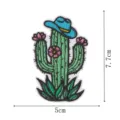 Western cowboy cactus embroidery patch DIY decorative cloth badge iron-on applique for clothing - Cactus Cowboy Hat (DW9282-7)