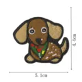 Lindo cachorro de salchicha bordado parche termoadhesivo para ropa bolso reparación. - Estilo 9