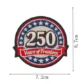US 250th Anniversary embroidered patch, patriotic stars and stripes badge for clothing. - DW9812-44