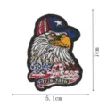 Detailed shot of US 250th anniversary embroidered eagle patch showing precise stitch work. - DW9812-48