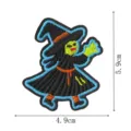 Halloween witch embroidered patch clothing decoration cute ghost badge iron on sticker appliques - DW9176-2
