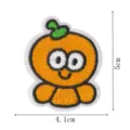 Cute pumpkin embroidered patch Halloween cartoon ghost iron on badge for clothing decor - Pumpkin Style 1 (DW9174-1)