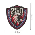 Écusson Brodé Bouclier Aigle Américain 250e Anniversaire Badge Tactique Drapeau US - 9812-11 Style Bouclier