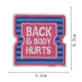 Embroidered patch funny badge DIY clothing jacket backpack accessories 6.3x6.4cm - Slogan Style (DW9118-2)