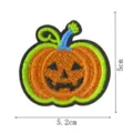 Halloween pumpkin embroidered patch DIY clothing decor, 5x5.2cm fabric badge appliques - DW9176-6