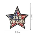 US 250th Anniversary embroidered star patch, American flag theme badge for DIY jackets, hats and bags. - 9812-13 Star Style