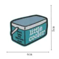 Cute embroidered cooler patch detail showing intricate stitching and compact 6x5cm dimensions. - Ice Bucket Style (DW9118-4)