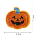 Halloween pumpkin embroidery patch iron-on cute spooky clothing accessory DIY badge 5.8cm - DW9176-8