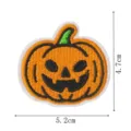 Toppa ricamata zucca di Halloween termoadesiva stemma per decorazione di vestiti - Stile Zucca 4 (DW9174-4)