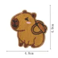 Niedlicher Kapi Bara Stickaufnäher Bügelbild Aufnäher für Kleidung Tasche Hosen Dekoration. - Stil 9 (DW9237-9)