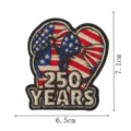 Patch brodé cœur drapeau américain USA 250e anniversaire applique brodée 7.1x6.5cm - 9812-18 Style Nœud Cœur