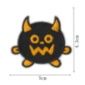 Dettaglio toppa ricamata zucca fantasma nera di Halloween, badge termoadesivo per vestiti. - Stile Zucca 7 (DW9174-7)