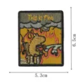 Funny meme capybara embroidered patch badge for clothing, jackets and hats decoration. - Capybara Meme Style (DW9118-18)