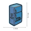 Blue refrigerator embroidered patch, cute fabric badge for clothing, jeans, and backpack decor. - Creative Fridge Style (DW9118-20)