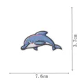 Süßer Cartoon-Dolphin-Stickaufnäher, ideal für Kleiderreparatur und dekorative DIY-Bügelprojekte. - Cartoon Delfin Stil (DW9154-11)