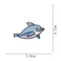 Cartoon dolphin embroidery patch iron-on clothes repair badge cute marine animal DIY decor - Cartoon Dolphin Style (DW9154-15)