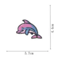 Cartoon dolphin embroidery patch cloth applique DIY iron on repair decorative badge - Cartoon Dolphin Style (DW9154-16)