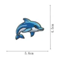 Cute cartoon dolphin embroidery patch iron on badge for clothing repair decoration and DIY. - Cartoon Dolphin Style (DW9154-17)