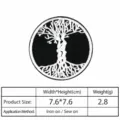 Parche bordado de árbol termoadesivo o para coser insignia redonda ropa accesorio 7.6cm - DW9013-1