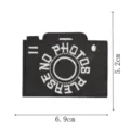 Close-up detail of the black and white camera embroidered patch, perfect for DIY clothing decoration. - Camera Embroidery Patch (DW9809-24)