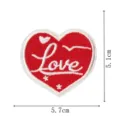 Rotes Herz Love Besticktes Aufnäher DIY Kleidung Reparatur Abzeichen süße Dekoration - DW9131-3 Stil