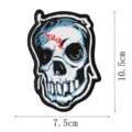 Écusson brodé tête de mort punk accessoire de vêtement badge avec un design stylé. - Style DW9058-6