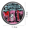 Style punk patch brodé tête de mort ronde accessoires de vêtements DIY badge 7.6cm - Style DW9058-7