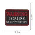 Embroidered patch with warning text, detailed craftsmanship, durable fabric badge for clothes. - Warning Slogan Embroidery Patch (DW9809-27)