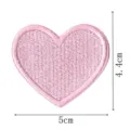 Rosa Herz bestickter Aufnäher zum Aufbügeln Kleidung DIY niedlicher Stoffsticker 5cm - Rosa Herz Patch (DW9064-1)