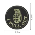 Écusson brodé tactique avec motif de grenade et texte humoristique, fermeture auto-grippante. - Écusson Brodé Slogan Grenade (DW9809-29)