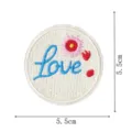 Süßer Love Stickaufnäher DIY Kleidung Mütze Schuhe Tasche Dekoration Abzeichen 5.5cm - DW9131-8 Stil