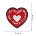 Niedlicher roter Herz bestickter Aufnäher Kleidung Sticker zum Aufbügeln DIY Zubehör 5.5x5.3cm - DW9131-9 Stil