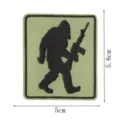 Patch moral tactique Bigfoot Sasquatch brodé insigne militaire tactique 5x5.8cm - Écusson Brodé Bigfoot (DW9809-32)
