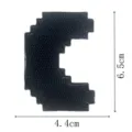 Black pixel embroidered letter C patch clothing repair badge sticker iron on apparel accessory - Letter C