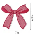 Pink bow embroidered patch for clothing bags hats DIY decorative repair applique appliques - Style 24