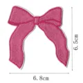 Pink bow embroidered patch for clothing bags hats DIY decorative applique cute accessory - Style 25