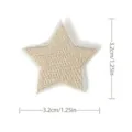 Gold embroidered star patch applique for clothing decor, 3.2cm size DIY accessory - Pentagram(8997-1) / Gold