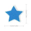 Blue embroidered star patch for clothing decoration, durable fabric badge, DIY sewing accessory. - Pentagram(8997-14) / Blue